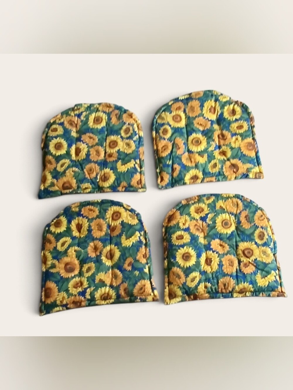 Set Of 4 Sunflower Kitchen Chair Pads